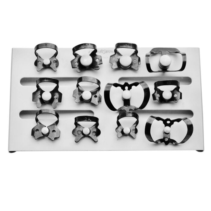 Black Rubber Dam Clamps Kit 12PCS - Image 2