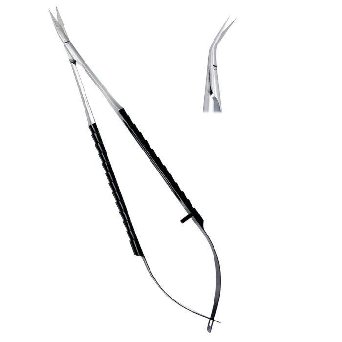 Surgical Micro Tissue Scissors 45° CVD TC - 17cm - Image 1