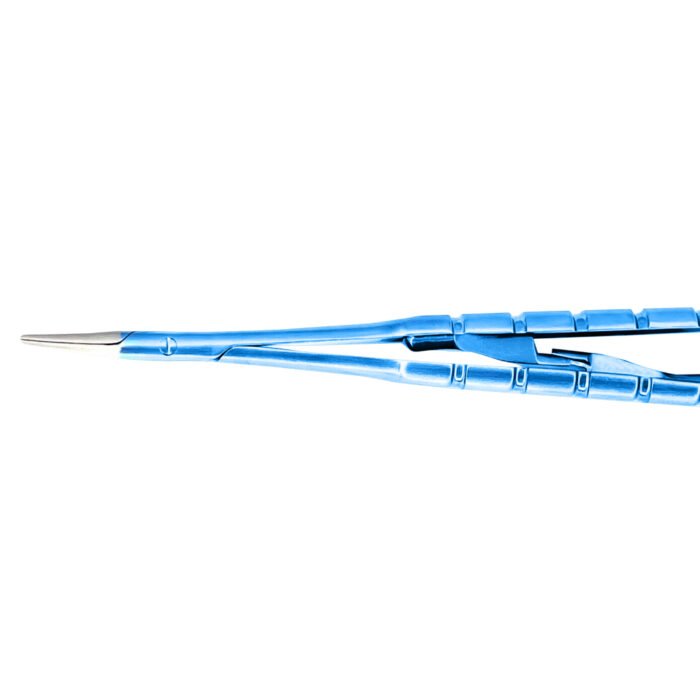 Micro Castrovijo Needle Holder Curved 16cm Titanium - Image 2