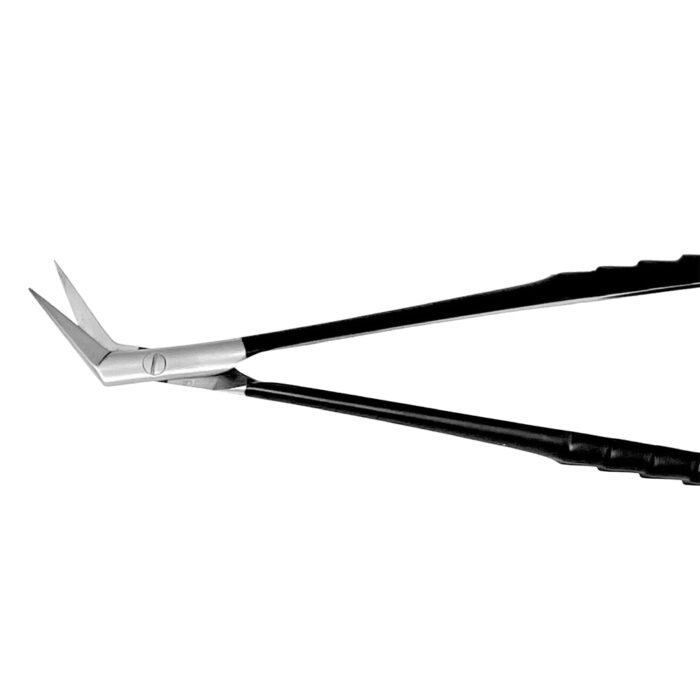 Surgical Micro Tissue Scissors Angled TC - 17cm - Image 2