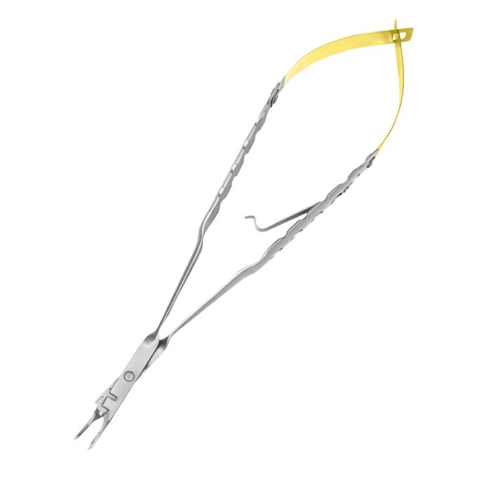 Micro Needle Holder Cutting Edge, Thumb-Lock, CVD 18cm - Image 4