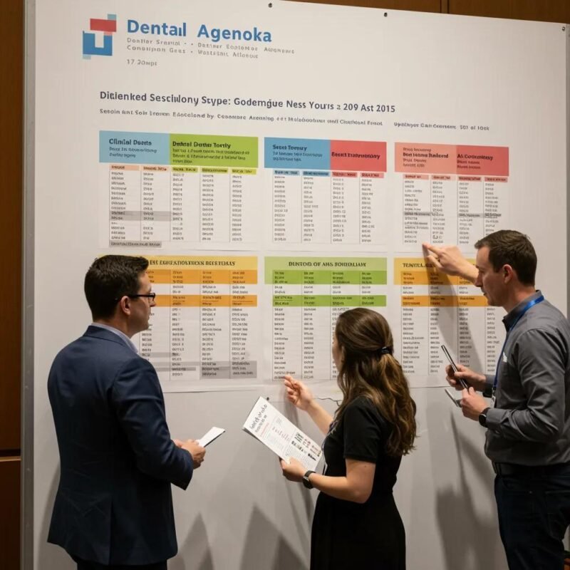 Attendees examining the agenda at Spectrum Day Toronto 2025, highlighting the diverse educational tracks and session timings