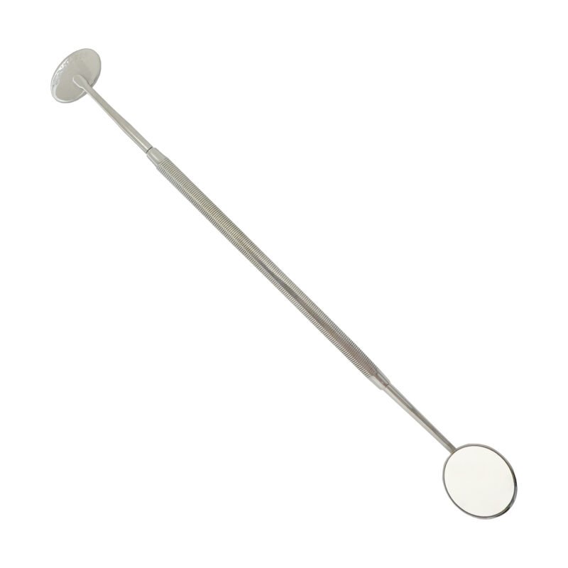 Double ended stainless steel dental mirror handle