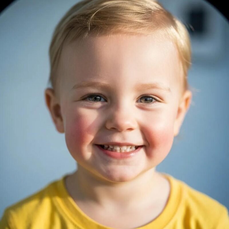 Close-up of compact, kid-sized dental instruments tailored for pediatric treatment