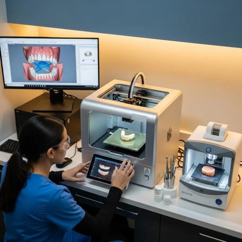 Dental clinician using digital dentistry equipment at AEEDC 2026
