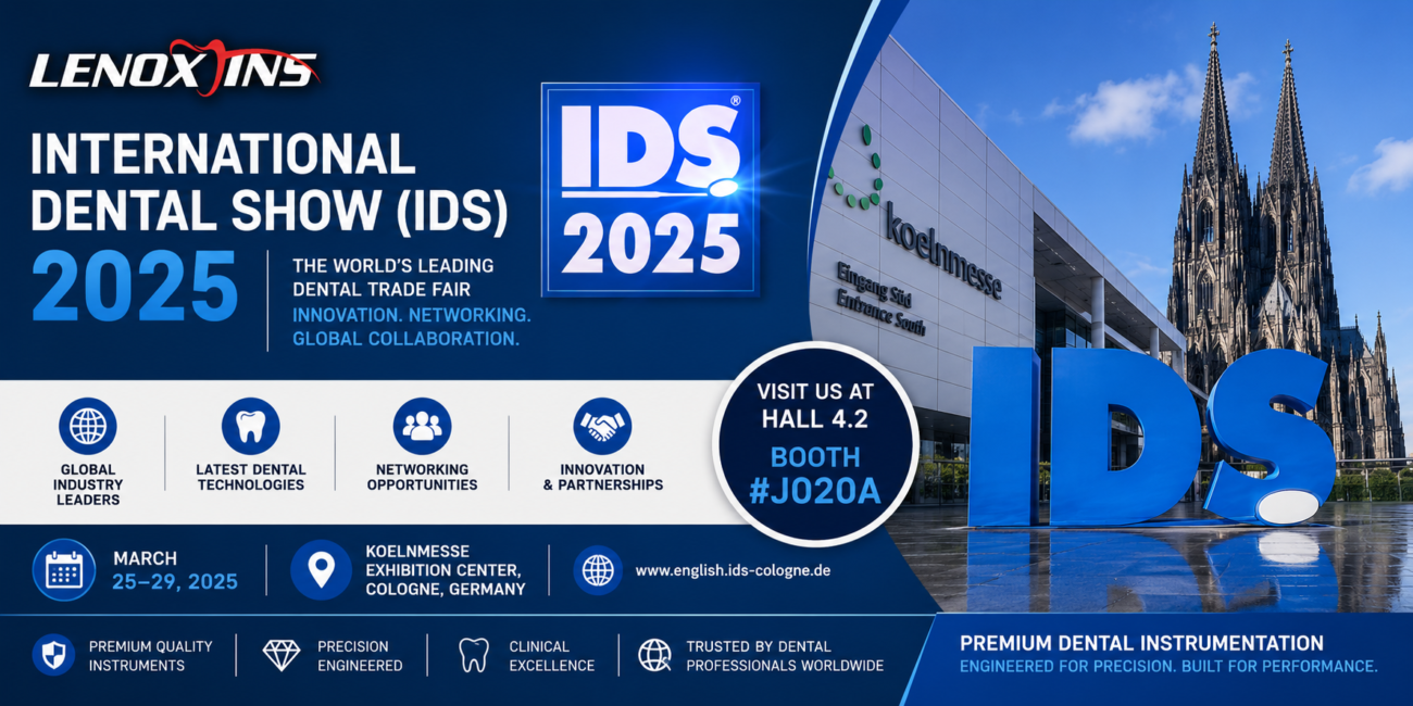 Lenox Instrumentation booth at IDS 2025 showcasing innovative dental instruments
